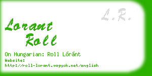 lorant roll business card