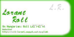 lorant roll business card